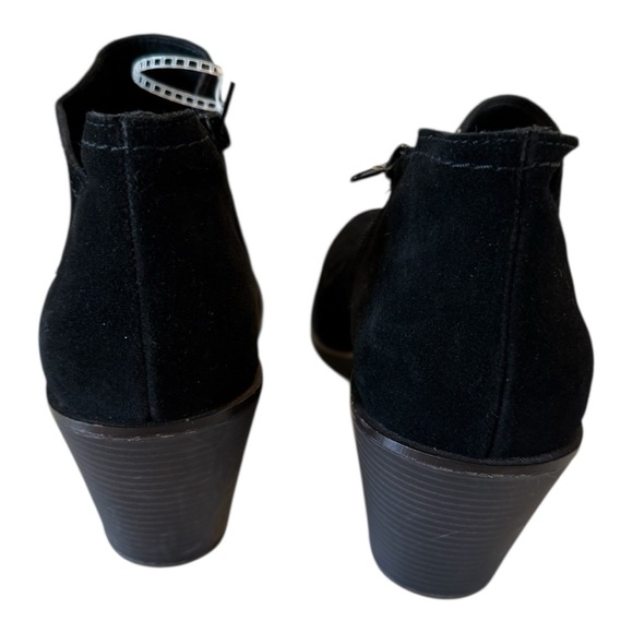 Lucky Brand Macawi Wedge Booties in Black Leather Suede Women’s Size 9.5 Boho - Picture 6 of 8